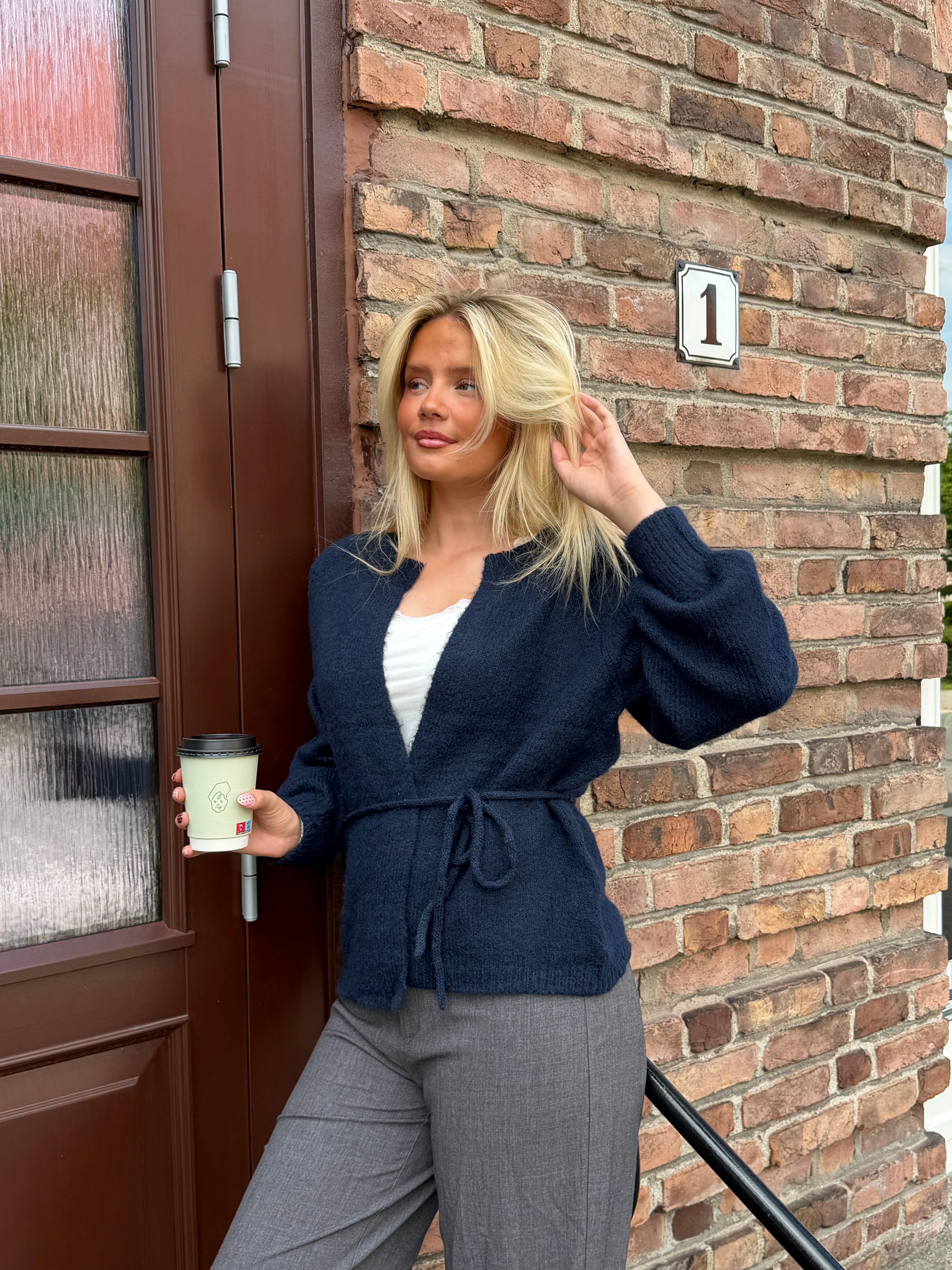 VMBERRY Knitted Cardigan - Navy Blazer
